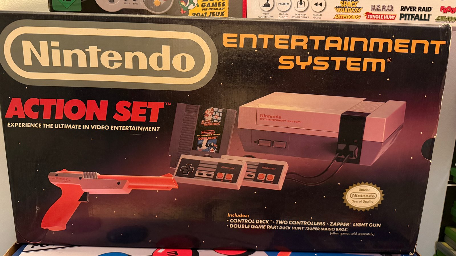 Boxed Nintendo Entertainment System Action Set