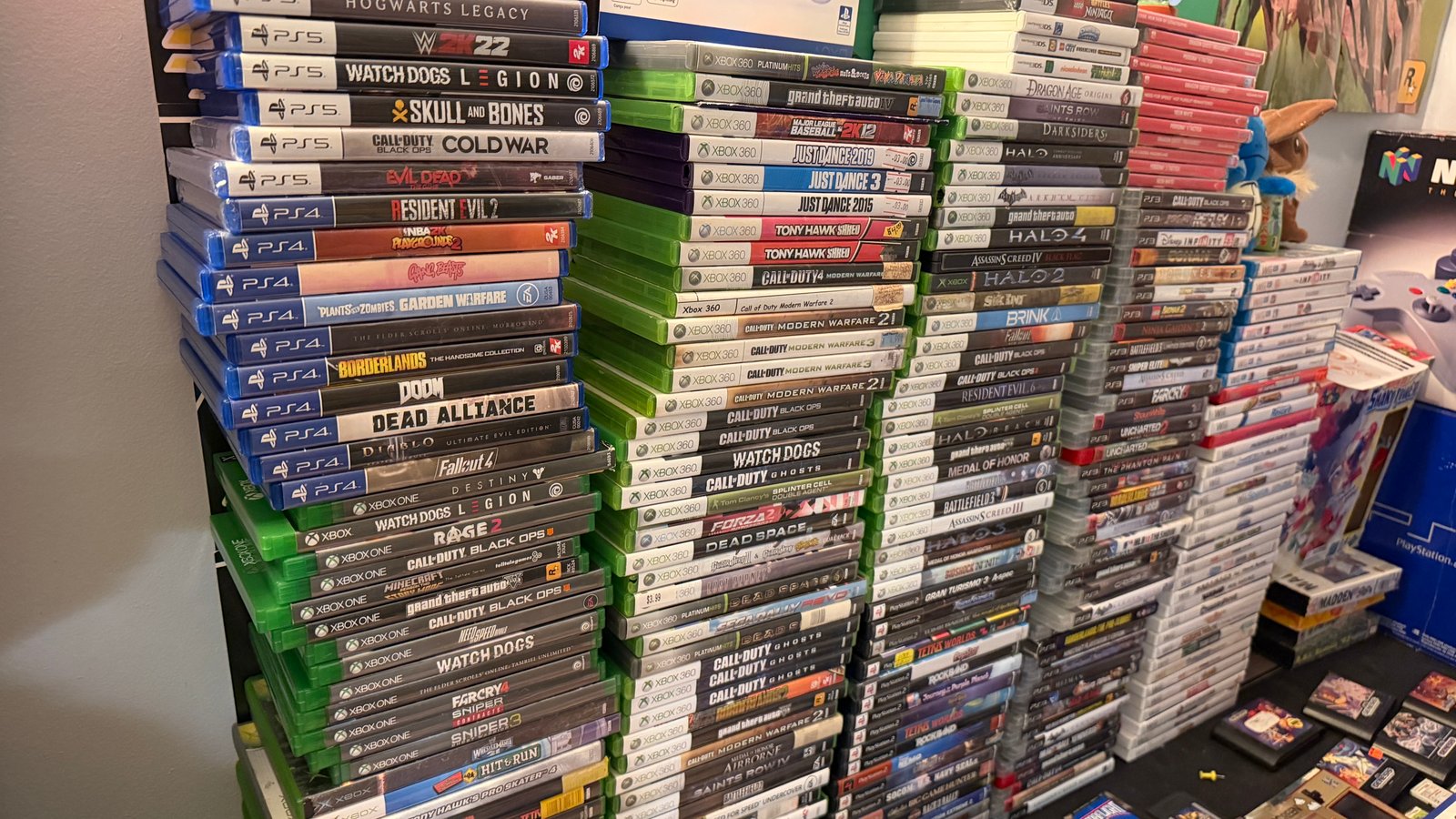 Stacks of disc-era games